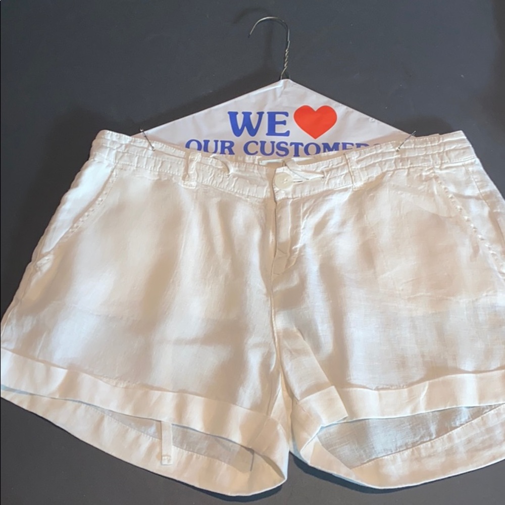 Joie White Linen Shorts